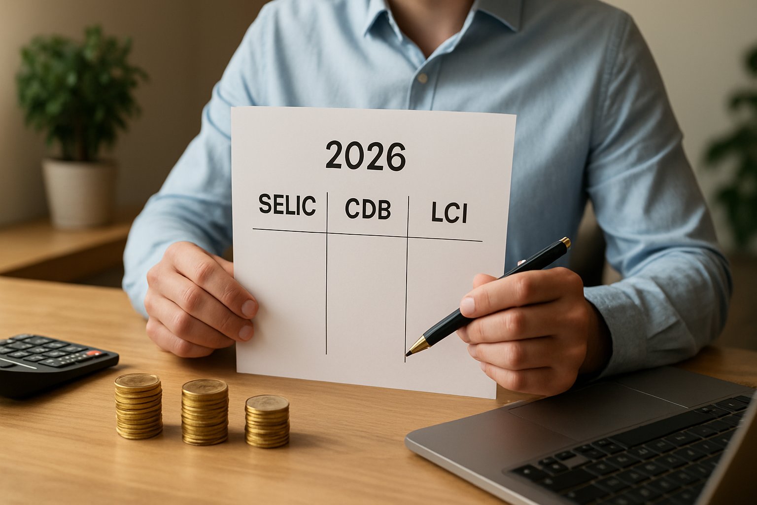Investir ou fazer reserva em 2026? Comparação detalhada entre Tesouro Selic, CDB e LCI para sua liberdade financeira